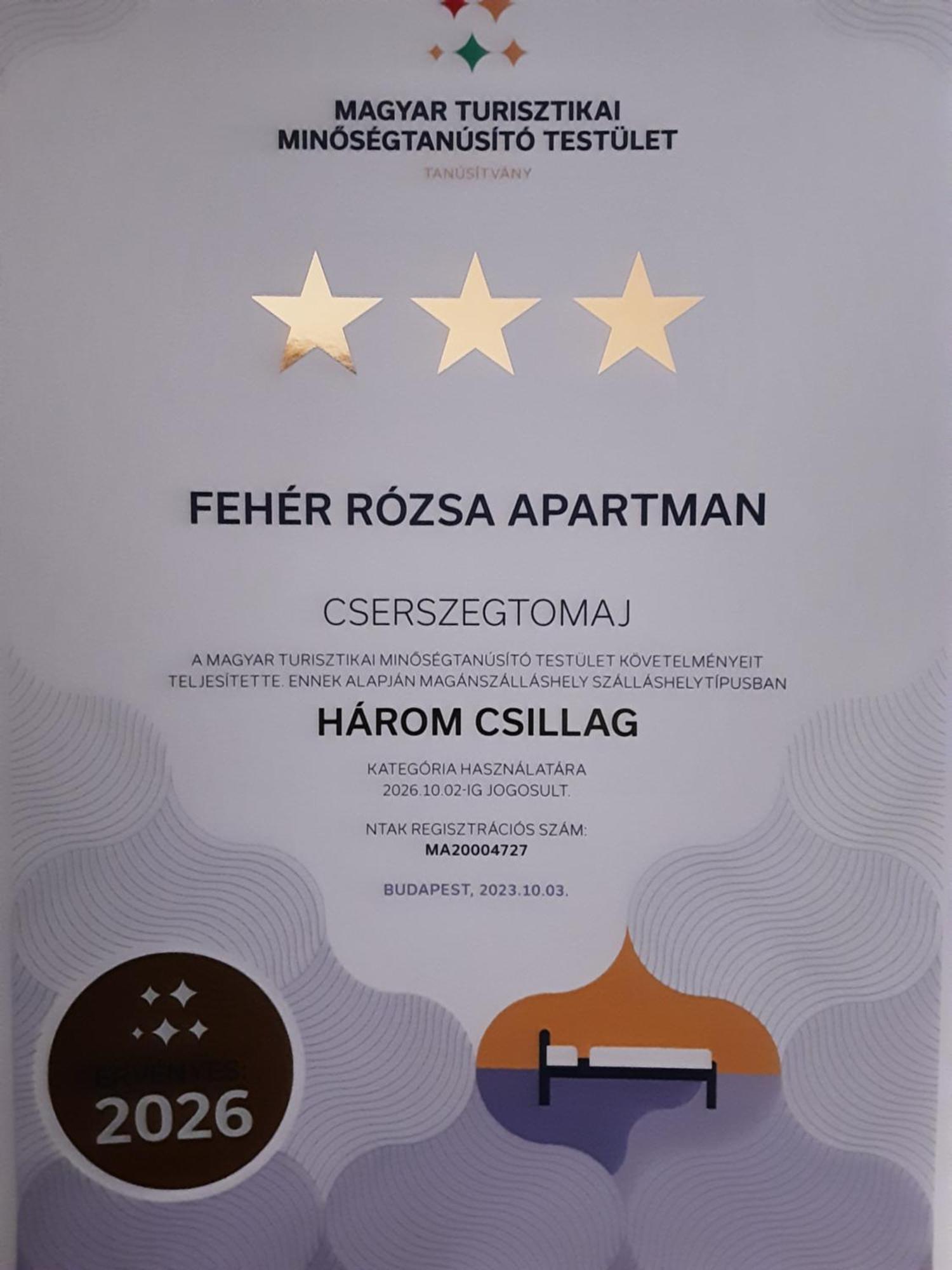 Feher Rozsa Apartman Cserszegtomaj Exterior photo